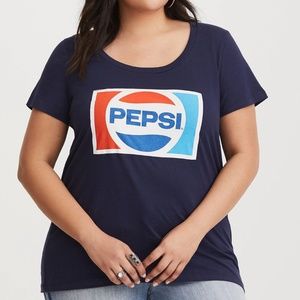 NEW Pepsi Navy Slim Fit Tee Torrid size 4